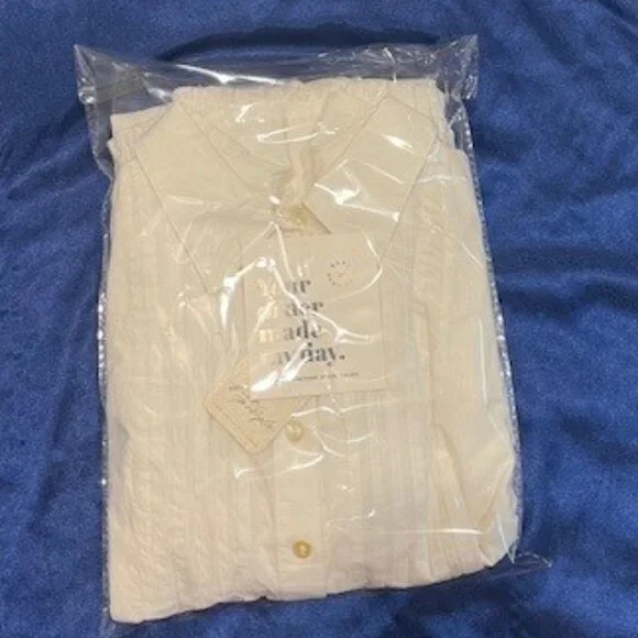 🕊️ NWT Free People Billie Pleated Tiered Mini Dress – White, Size Small 🕊️ - Picture 9 of 9